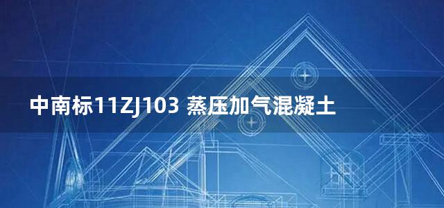 中南标11ZJ103 蒸压加气混凝土砌块墙体建筑构造图集